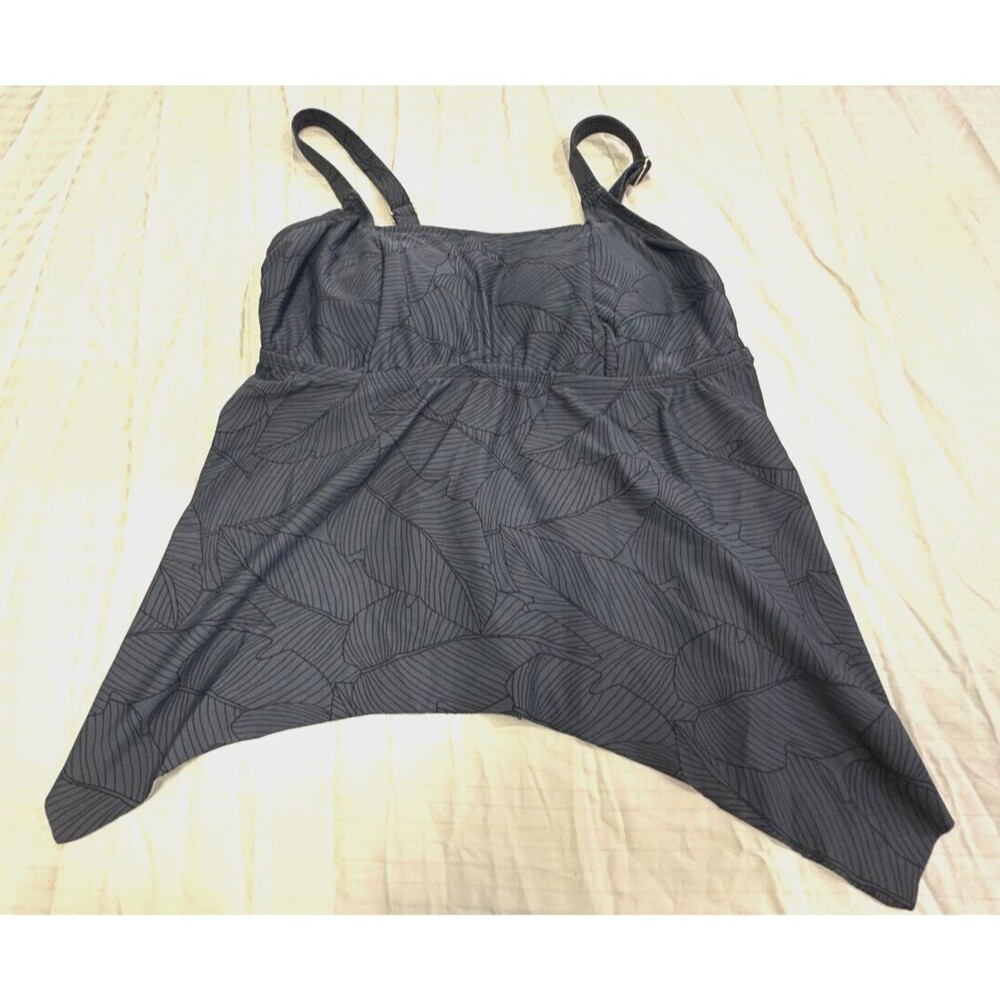 KONA SOL WOMENS SWIM WIRE FREE TANKINI TOP SIZE X